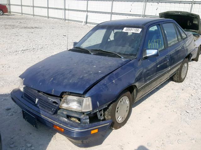 KL2TN5463MB301711 - 1991 PONTIAC LEMANS LE BLUE photo 2