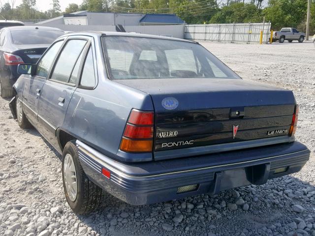 KL2TN5463MB301711 - 1991 PONTIAC LEMANS LE BLUE photo 3