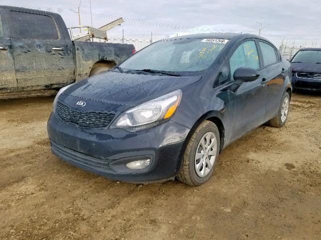 KNADM4A35D6158968 - 2013 KIA RIO LX BLACK photo 2