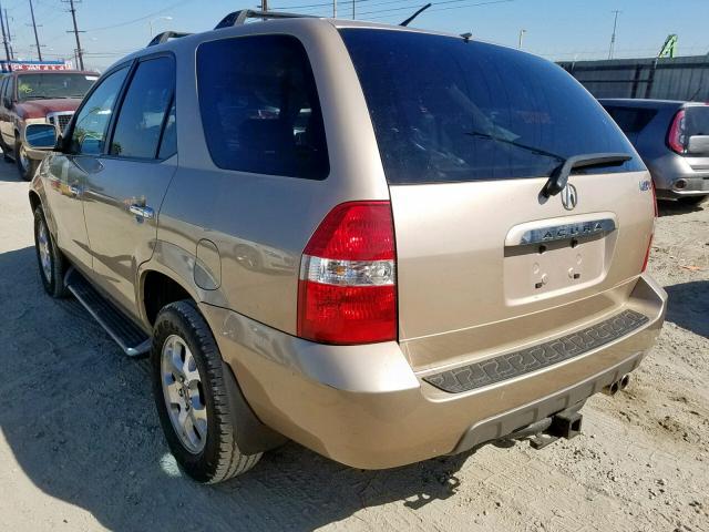 2HNYD18881H540257 - 2001 ACURA MDX TOURIN GOLD photo 3