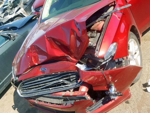 3FA6P0H73DR207825 - 2013 FORD FUSION SE RED photo 7