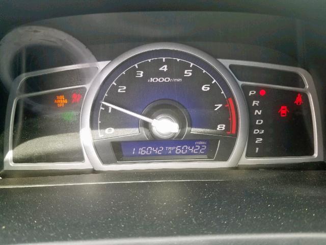 2HGFG1B91AH530676 - 2010 HONDA CIVIC EXL შავი ფოტო 8