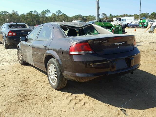 1C3EL56R14N329304 - 2004 CHRYSLER SEBRING LX PURPLE photo 3