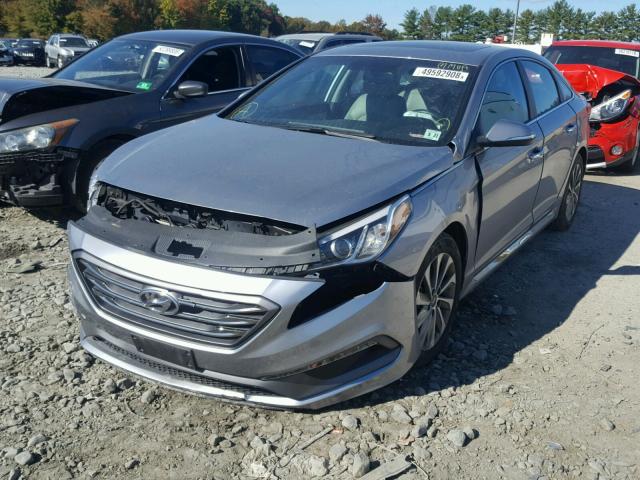 5NPE34AFXGH422734 - 2016 HYUNDAI SONATA SPO GRAY photo 2