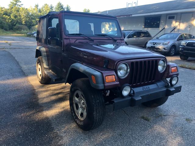 1J4FA49S73P307187 - 2003 JEEP WRANGLER / MAROON photo 1