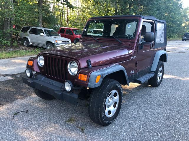 1J4FA49S73P307187 - 2003 JEEP WRANGLER / MAROON photo 2