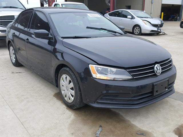 3VW2K7AJ2FM423037 - 2015 VOLKSWAGEN JETTA BASE BLACK photo 1