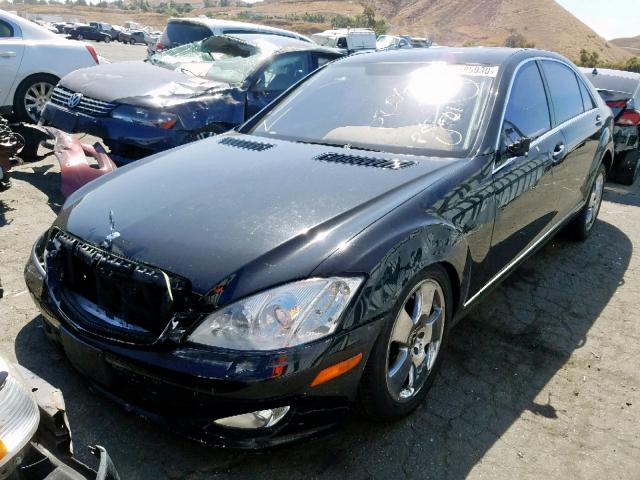 WDDNG71X97A100579 - 2007 MERCEDES-BENZ S 550 BLACK photo 2