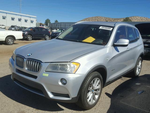 5UXWX5C51BL714133 - 2011 BMW X3 XDRIVE2 SILVER photo 2