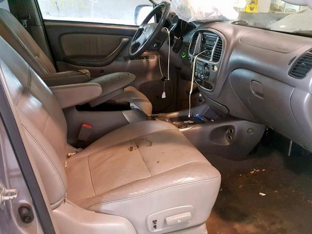 5TDZT38A22S124753 - 2002 TOYOTA SEQUOIA LI SILVER photo 5