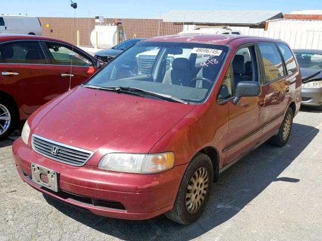 JHMRA1867SC030504 - 1995 HONDA ODYSSEY LX RED photo 2