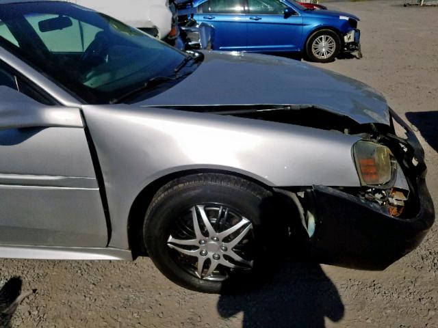 2G2WP522641146015 - 2004 PONTIAC GRAND PRIX SILVER photo 9