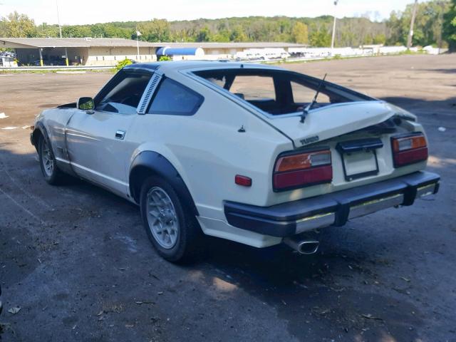 JN1CZ04S4BX606087 - 1981 DATSUN 280ZX WHITE photo 3