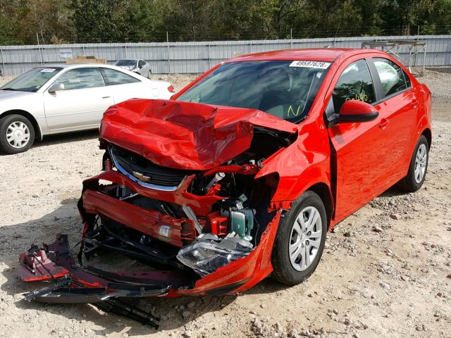 1G1JB5SHXH4164996 - 2017 CHEVROLET SONIC LS 红色 照片 2