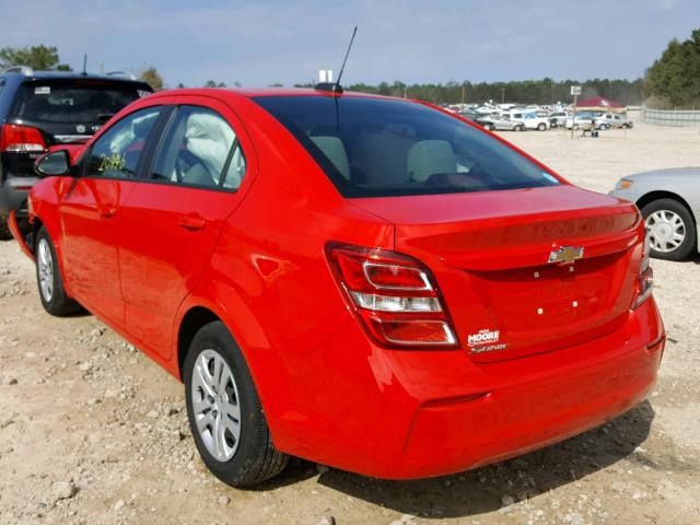 1G1JB5SHXH4164996 - 2017 CHEVROLET SONIC LS 红色 照片 3