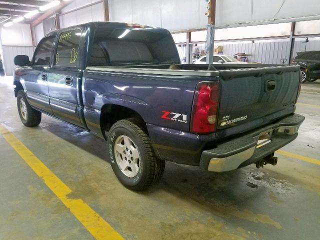 2GCEK13T851119227 - 2005 CHEVROLET SILVERADO BLUE photo 3