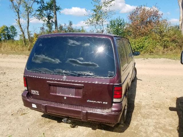 2B4GH45R5RR807118 - 1994 DODGE CARAVAN SE BURGUNDY photo 4