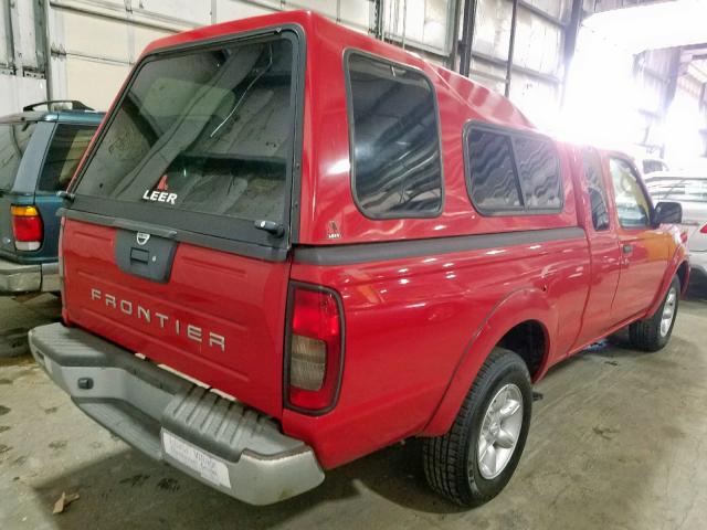 1N6DD26T63C430019 - 2003 NISSAN FRONTIER K RED photo 4