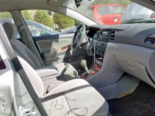 2T1BR32E33C001856 - 2003 TOYOTA COROLLA CE SILVER photo 5