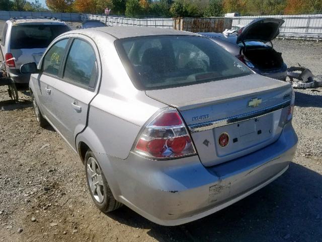 KL1TD5DE0AB074018 - 2010 CHEVROLET AVEO LS SILVER photo 3