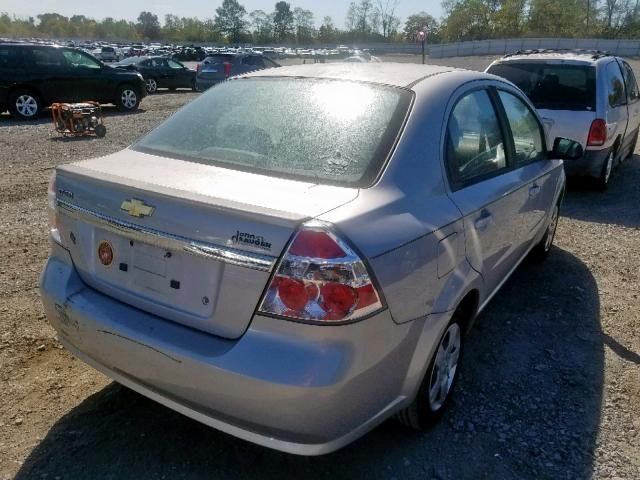 KL1TD5DE0AB074018 - 2010 CHEVROLET AVEO LS SILVER photo 4