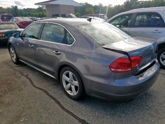 1VWBP7A33CC029739 - 2012 VOLKSWAGEN PASSAT SE GRAY photo 3