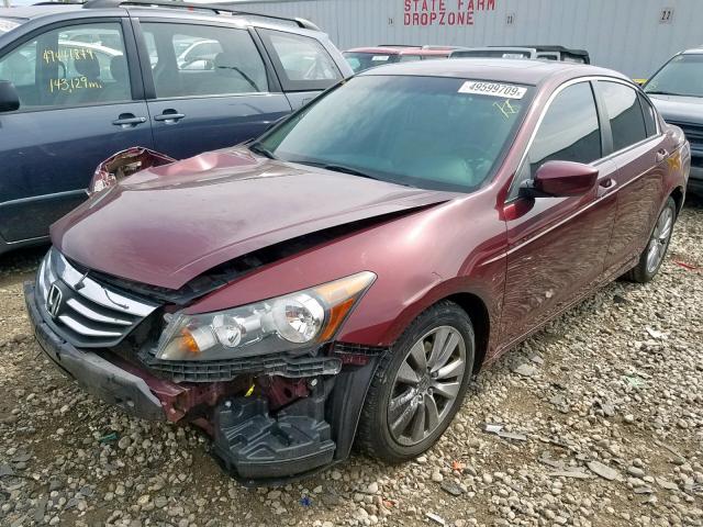 1HGCP2F87CA138345 - 2012 HONDA ACCORD EXL MAROON photo 2