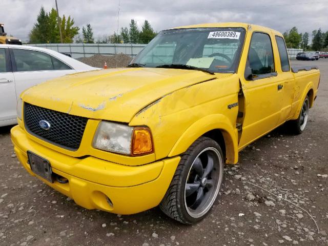 1FTYR14U71PA54660 - 2001 FORD RANGER SUP YELLOW photo 2