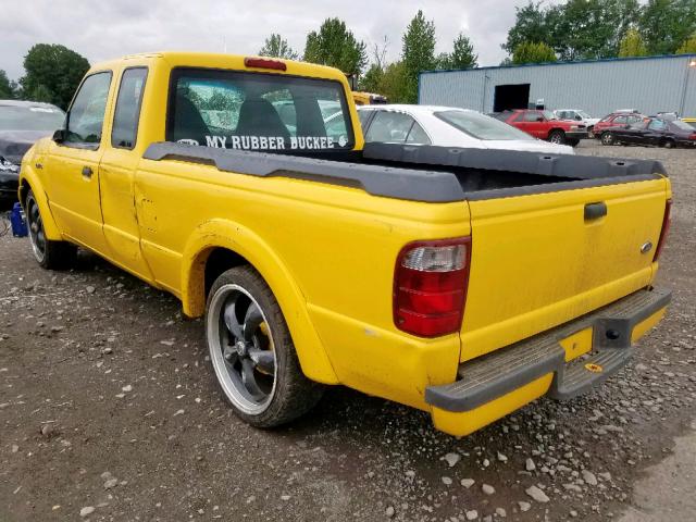 1FTYR14U71PA54660 - 2001 FORD RANGER SUP YELLOW photo 3