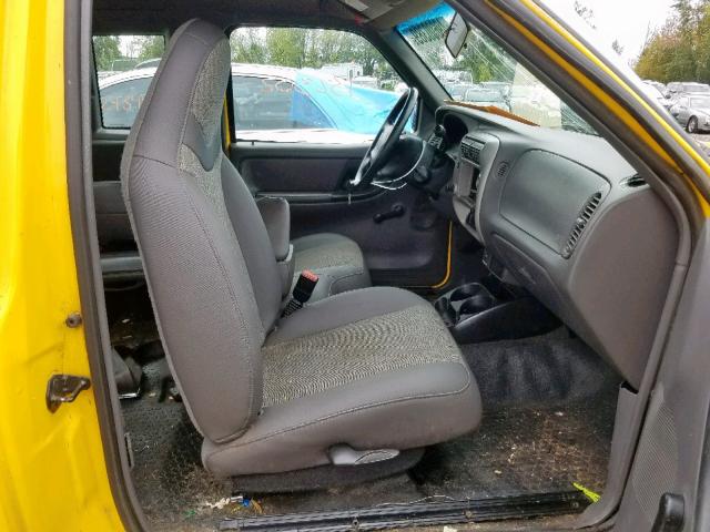 1FTYR14U71PA54660 - 2001 FORD RANGER SUP YELLOW photo 5