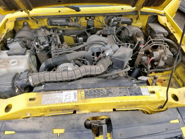 1FTYR14U71PA54660 - 2001 FORD RANGER SUP YELLOW photo 7