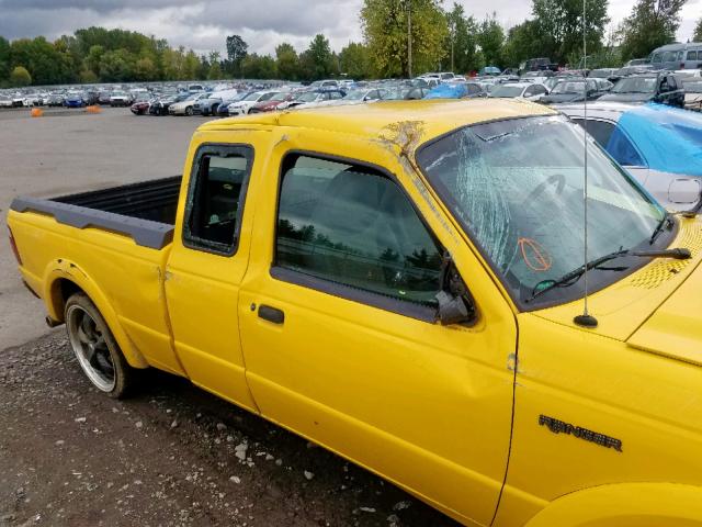 1FTYR14U71PA54660 - 2001 FORD RANGER SUP YELLOW photo 9