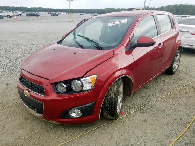 1G1JE6SH2C4144926 - 2012 CHEVROLET SONIC LTZ BURGUNDY photo 2