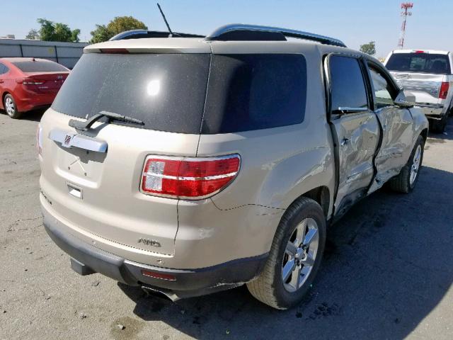 5GZEV33798J171707 - 2008 SATURN OUTLOOK XR ოქროსფერი ფოტო 4