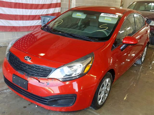 KNADM4A32F6431304 - 2015 KIA RIO LX RED photo 2