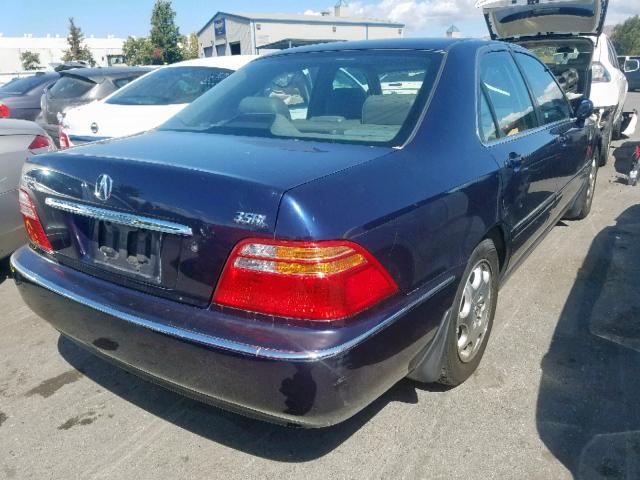 JH4KA965XYC006250 - 2000 ACURA 3.5RL BLUE photo 4