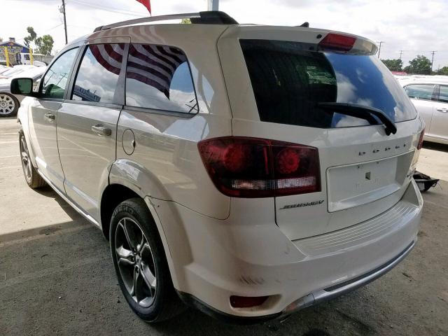 3C4PDCGG7JT216147 - 2018 DODGE JOURNEY CR WHITE photo 3