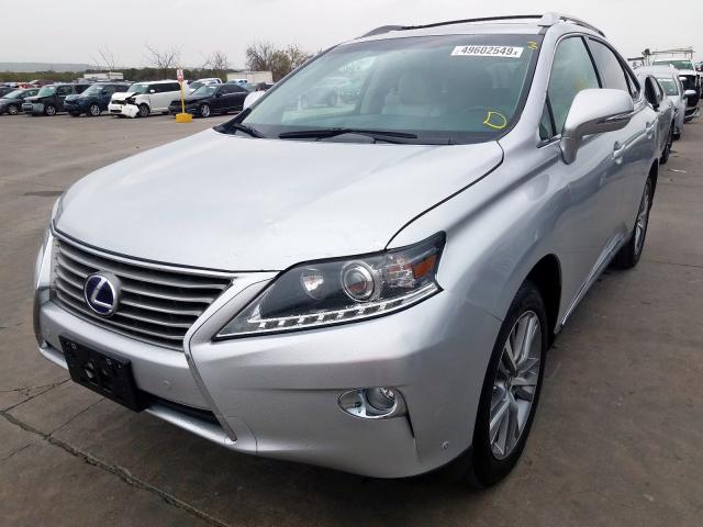 2T2ZB1BA9FC004054 - 2015 LEXUS RX 450H SILVER photo 2