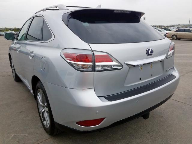 2T2ZB1BA9FC004054 - 2015 LEXUS RX 450H SILVER photo 3