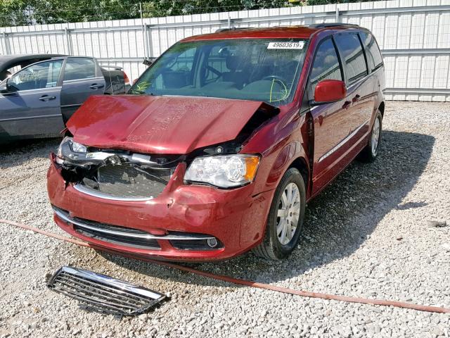 2C4RC1BG7ER342489 - 2014 CHRYSLER TOWN & COU BURGUNDY photo 2