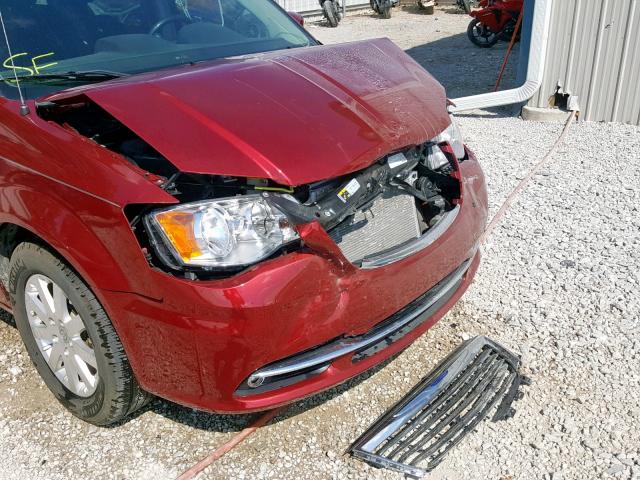 2C4RC1BG7ER342489 - 2014 CHRYSLER TOWN & COU BURGUNDY photo 9