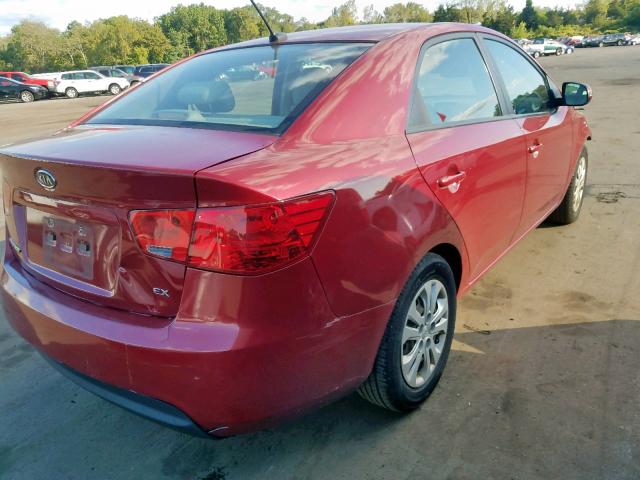 KNAFU4A2XC5511001 - 2012 KIA FORTE EX RED photo 4