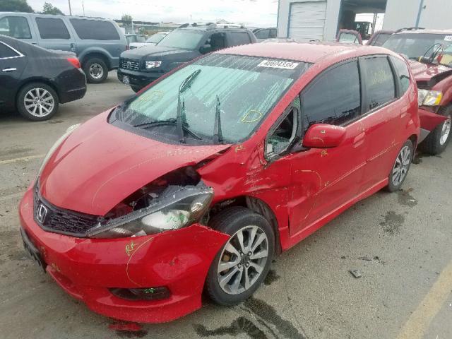 JHMGE8H54DC039367 - 2013 HONDA FIT SPORT RED photo 2