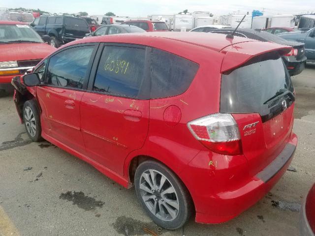 JHMGE8H54DC039367 - 2013 HONDA FIT SPORT RED photo 3