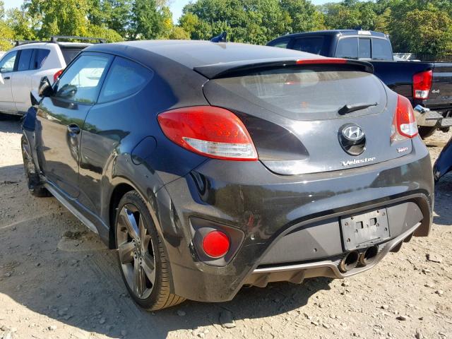 KMHTC6AE5DU178983 - 2013 HYUNDAI VELOSTER T BLACK photo 3