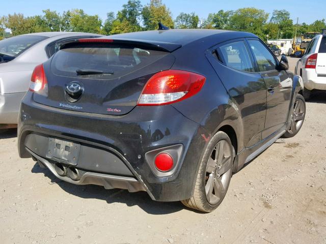 KMHTC6AE5DU178983 - 2013 HYUNDAI VELOSTER T BLACK photo 4