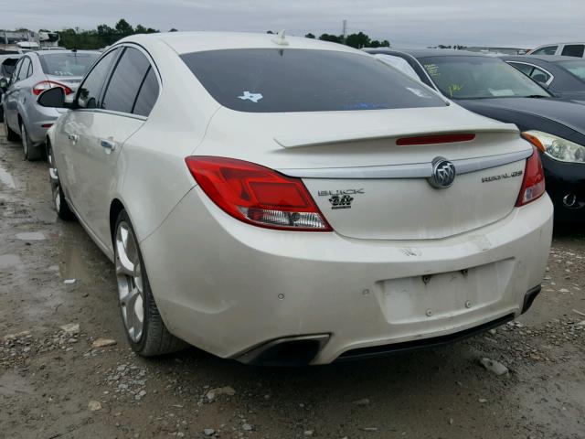 2G4GV5GV1C9213480 - 2012 BUICK REGAL GS WHITE photo 3