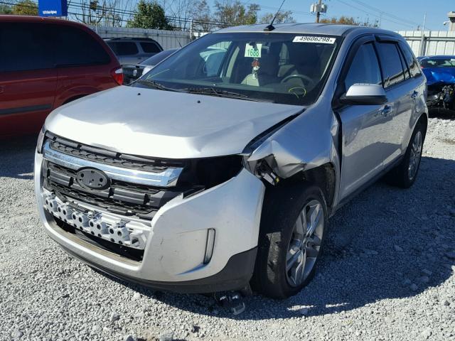 2FMDK3JC8BBB65197 - 2011 FORD EDGE SEL SILVER photo 2