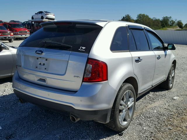 2FMDK3JC8BBB65197 - 2011 FORD EDGE SEL SILVER photo 4