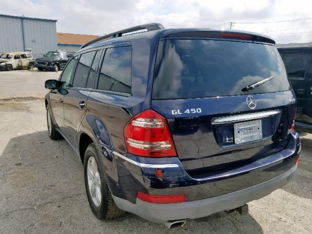 4JGBF71EX7A147789 - 2007 MERCEDES-BENZ GL 450 4MA BLUE photo 3